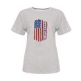 thumbnail image 4 of Pntutb Hauts Grande Taille Liquidation T-Shirt à Manches Courtes à Col Rond pour Femmes avec Imprimé de Drapeau à la Mode Rabais, 4 of 4