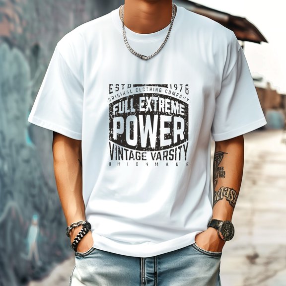 Men's T Shirt Round Neck Patterned Tee Summer New Sports Shirt Vintage Style Gift for Friends XS