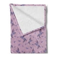 thumbnail image 2 of Unicorn Soft Flannel Fleece Throw Blanket, Polygonal Origami Inspired in a Monochrome Layout, Cozy Plush for Indoor and Outdoor Use, 50" x 60", Lilac Blue Violet, by Ambesonne, 2 of 5