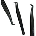 thumbnail image 1 of My Lash Tools Mega Boot Volume Fiber Tip Lash Tweezer \u2013 LASH ARTIST ACE, Professional Eyelash Extension Tweezers, Precision Fan Making, Plain Grip (Black), 1 of 8