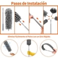 thumbnail image 2 of Plumero Extensible para Limpieza 5 en 1, Palo Telescópico, Plumeros de Microfibra Lavables y Flexibles para Techos, Ventiladores, Grietas, Cortinas y Ventanas, 2 of 4