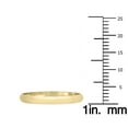 thumbnail image 4 of SZUL Women's 2mm Domed Wedding Band in 14K Yellow Gold, 4 of 8