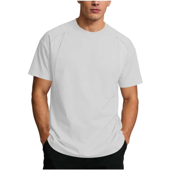 Klisyaur Color Block Shirts Mens Short Sleeve Summer Casual Fashion Comfortable Tops for Work Classic Tee