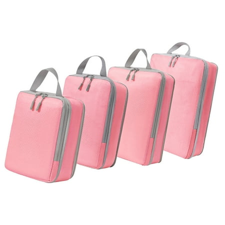 Oasiva Set of 4 Travel Clothes Storage Solution Compression Bags for Space Management Oasiva Set of 4 Travel Clothes Storage Solution Compression Bags for Space Management