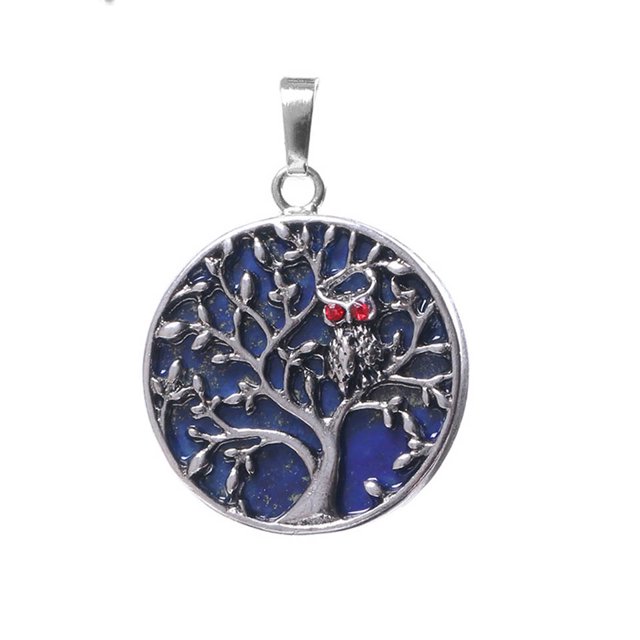 Colliers & Pendentifs Arbre de Vie Creux Argent Ancien Rond Femmes Hommes