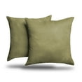 thumbnail image 1 of Pack of 2 Solid Faux Suede Soft Decorative Square Throw Pillow Covers for Sofa Living Room and Bedroom (24 x 24, Sage), 1 of 4