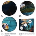 thumbnail image 3 of Designart "Turtle Encounter Green Blue Marine Animals III" Marine Animals Wall Decor, 3 of 5