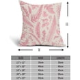 thumbnail image 4 of Pink Leaf Plant Pillow Covers 16X16 Inch Set of 2 Tropical Fern Herbs Botanical Leaves Floral Decorative Pillow Cases Vintage Cushion Case Farmhouse Home Decor for Couch Sofa Porch Outdoor, 4 of 6