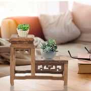 NUOLUX Indoor Plant Stand Wooden Flower Vase Stand for Room 5.62X4.91X2.36in 1Pcs