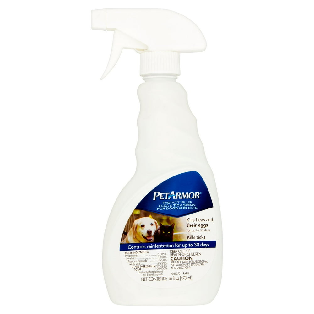PetArmor FastAct Plus Flea & Tick Spray for Dogs and Cats, 16 oz