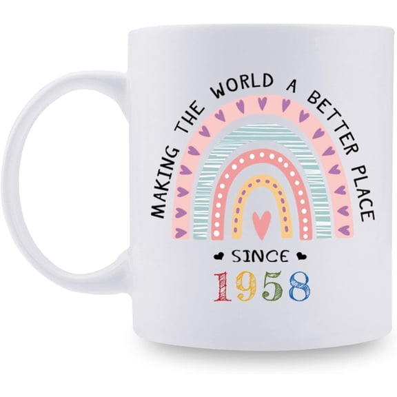 1958 Birthday Gifts for Women - Making The World A Better Place Since 1958 Coffee Mug 11 oz - Great 1958 Birthday Gifts for Mom Aunt Wife Friend Sister Cousin Coworker