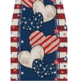 thumbnail image 2 of Polyester Patriotic Table Runner, Red White Blue Star Independence Day Décor for Dining Table, 183 x 33 cm, Multicolor, 1-Piece, 2 of 6