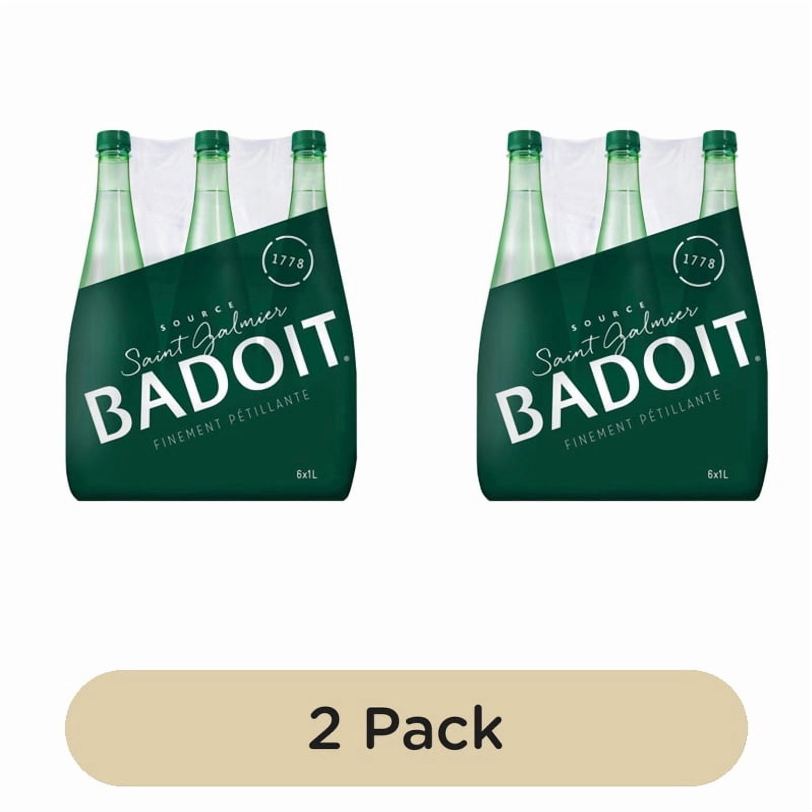 Badoit Sparkling Mineral Water 6 x 1L, British Import (Pack of 2)