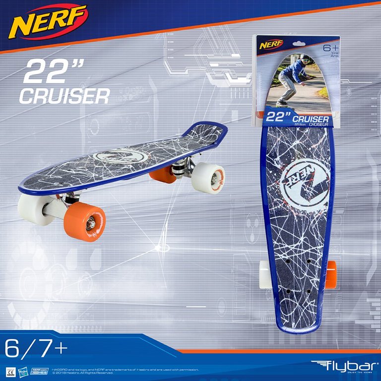 Flybar Plastic Cruiser Skateboard - Non-Slip Deck - Walmart.com