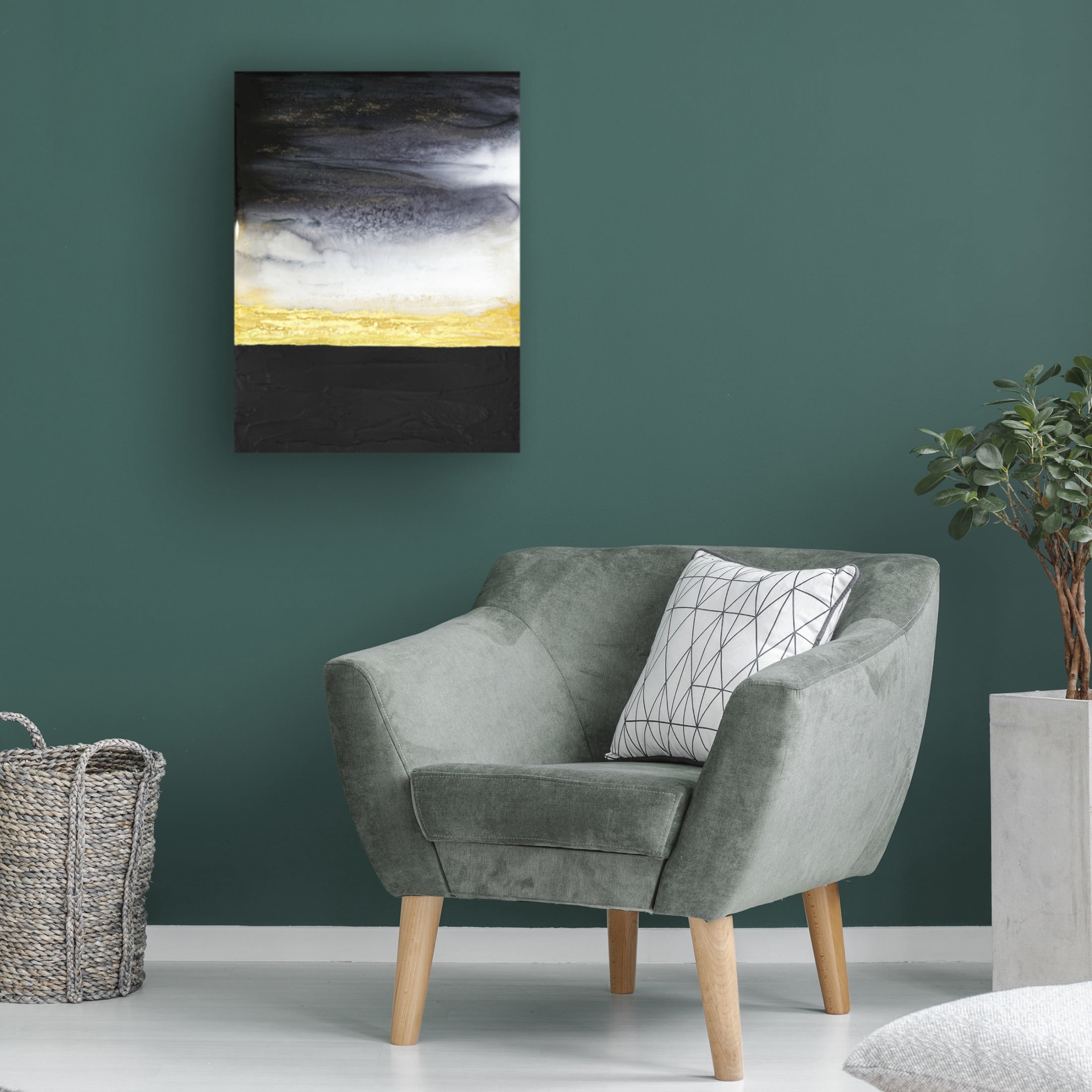 Trademark Fine Art Alyson Storms  Noir and Gold Canvas Wall Art