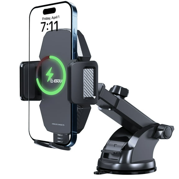 Esoulk 15W Wireless Fast Charing Car Charger Universal Compatibility