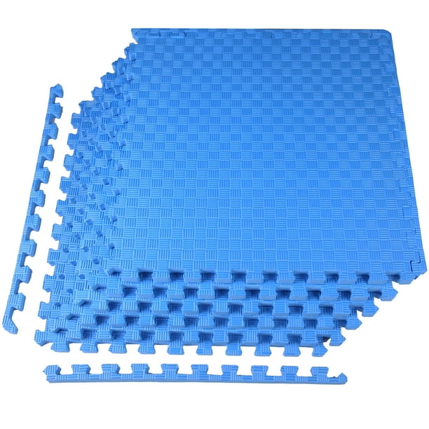 Balancefrom 1 Extra Thick Puzzle Exercise Mat With Eva Foam Interlocking Tiles For Mma Exercise Gymnastics And Home Gym Protective Flooring 24 Square Feet Walmart Com Walmart Com