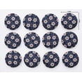 thumbnail image 3 of IBA Indianbeautifulart Blue 2 Hole Artistic Floral Buttons Canvas Fabric Covered Buttons&nbsp;Cloth Embellishments For Scrapbooking Pack Of 50, 3 of 7
