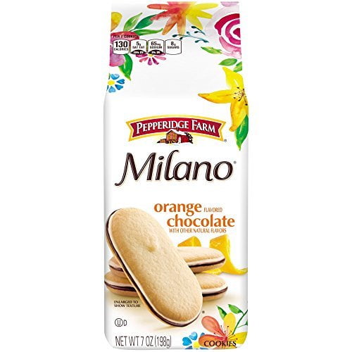 Pepperidge Farm Milano Orange Flavored Chocolate Cookies 7 oz Pack of 4