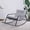 Gray, variant on SUZUZI Large Padded Rocking Chair, Oversized Patio Metal Lounge Rocker with Cushion, 450lbs Comfy Glider Chairs with Footrest and Side Pocket, Grey
