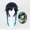 JETTINGBUY Game Genshin Impact Venti Gradient Blue Cosplay Wig Braided Synthetic Hair