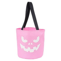Jierger Glowing Halloween Basket Pumpkin Bucket Multi Purpose Trick Or Candy Bag Halloween Decoration for Halloween Party Favors & Birthday Candy Bags 9.45 x 10.24 Inch