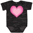 thumbnail image 3 of Inktastic Pink Valentine Heart Girls Baby Bodysuit, 3 of 5