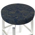 thumbnail image 3 of Honeii Vintage Chrysanthemum Bar Stool Covers – Perfect Fit for 12" to 14" Round Stools, Crease-Resistant, Stretchy, Washable & Dustproof Seat Slipcovers-14 inch, 3 of 7