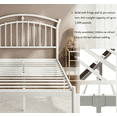 thumbnail image 4 of Laisnet Queen Size Bed Frame with Headboard & Footboard, Noise-Free & Under-Bed Storage, Vintage Victorian Metal Platform, White, 4 of 10