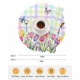 thumbnail image 6 of 15 Inch Round Placemats Set of 6, Tulips Spring Floral Non Slip Heat Insulation PP Table Mats, Flowers Butterfly Plaid Pastoral Washable Place Mats for Kitchen Dining Party Table Decor, 6 of 7