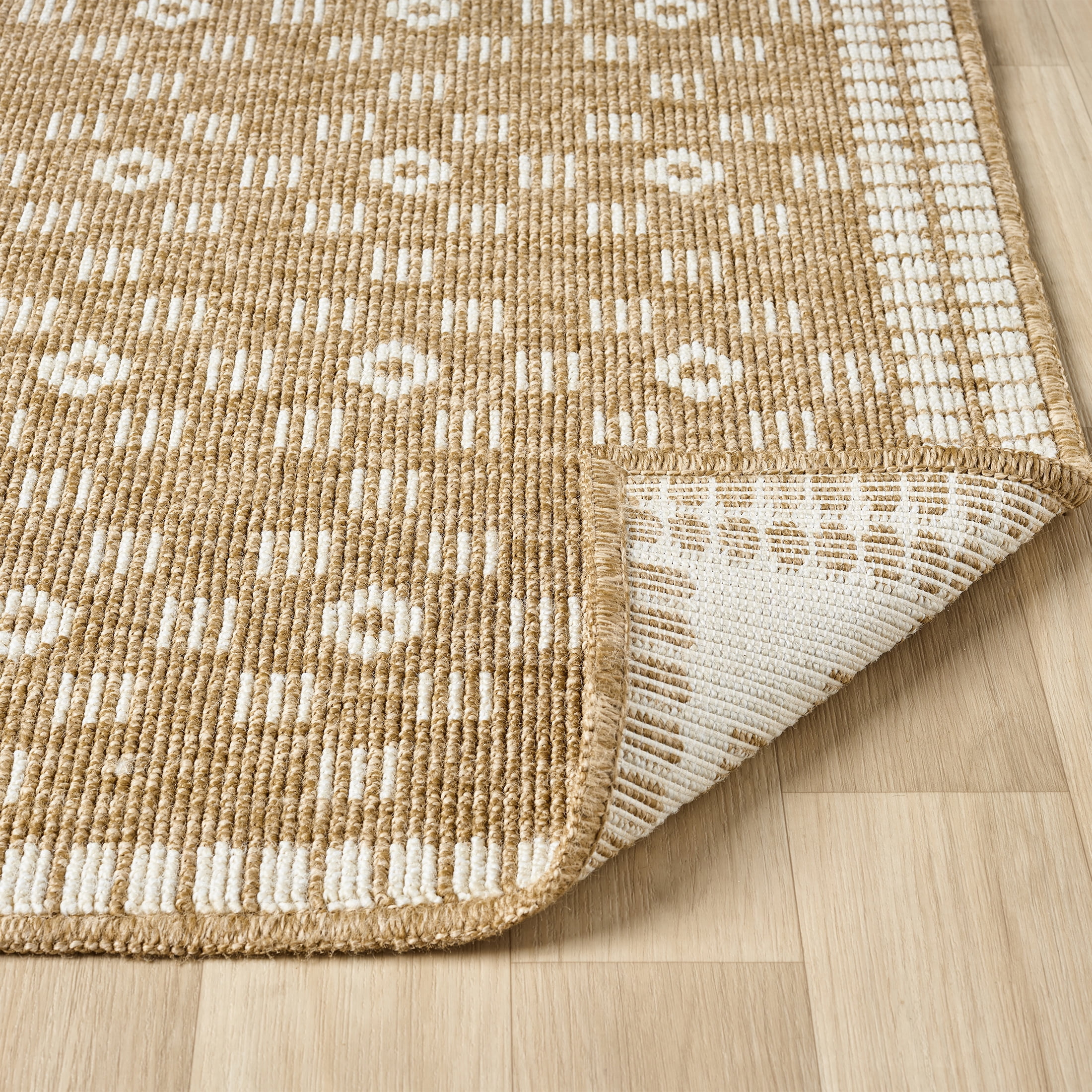 Better Homes & Gardens Taupe/Ivory Liz Crafted Geo Indoor Area Rug for Indoor Use, 5' x 8'