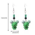 thumbnail image 2 of Teissuly Frogs Earring Clips, Cute Green Little Frogs Earrings, Suitable for Women and Girls, Unique Gift and Souvenir Teissuly WER202310164990, 2 of 3
