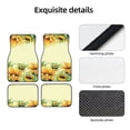thumbnail image 4 of KLL Sunflowers On A Yellow Background Print Carpet Floor Mats for Cars, Auto Accessories Front & Rear Car Floor Mats Car Floor Foot Mat Sets of 4 Pieces, 4 of 7