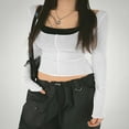 thumbnail image 4 of T-Shirts Courts Unis pour Femmes avec Camisoles Sans Manches, 4 of 5