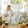 thumbnail image 4 of Throw Blanket Fleece Throw Blanket 50x60in, Easter Egg Rabbit Green Truck Soft Lightweight Bed Blankets Spring Flower Wood Plank Fuzzy Couch Blankets for All Season, 4 of 9