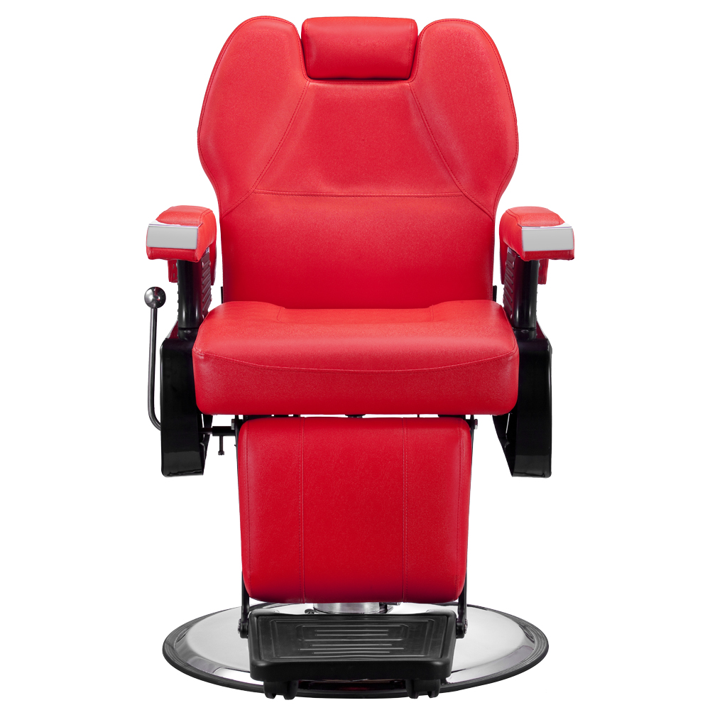 Kepooman Adjustable Recliner Chair, Red Leather Sponge Beauty Salon