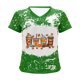 thumbnail image 5 of Camiseta con cuello en V para mujer Camiseta con estampado de Halloween Camiseta de manga corta Tops Pompotops  hkajfhjk472960, 5 of 6