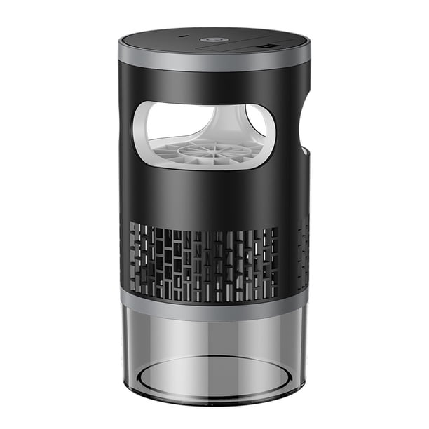 Trampa para insectos de interior, atrapa insectos y mata insectos con fuerte succión, ajuste de tiempo, luz ultravioleta, exterminador de mosquitos (negro)
