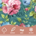 thumbnail image 4 of Head Scarf for Women,27.5 Inches Pioneer Colorful Flowers Square Like Head Scarf for Women,Silk Bandana Hair Wrap Neck Scarf for Women's, 4 of 6