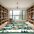 thumbnail image 2 of ODIKA 6'x9' Machine Washable Non-Slip Area Rug, Rustic Forest Green High Traffic Rug, Green, 1050521, 2 of 7