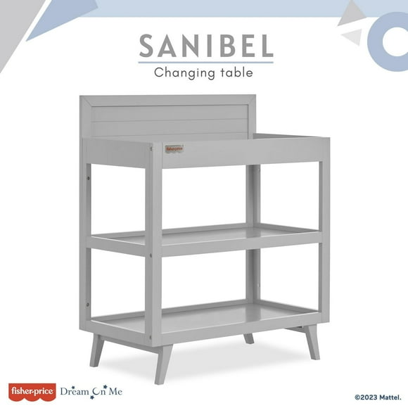 Table à langer Dream On Me Sanibel avec grand espace de rangement