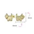thumbnail image 4 of Bling Jewelry Womens Tiny Mini BFF Pet Dog Breed Maltese Yorkie Stud Earrings 10K Gold Screw Back, 4 of 4