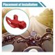 thumbnail image 3 of Juego de ganchos para manillar de motocicleta Unique Bargains aleación de aluminio color Rojo para Honda PCX160 2012-2023, 3 of 7