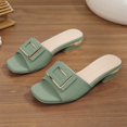 thumbnail image 5 of Ladies' low heeled sandals, breathable, comfortable, non slip, suitable for home work and leisure, outdoor foot on vacation slippers, 5 of 6