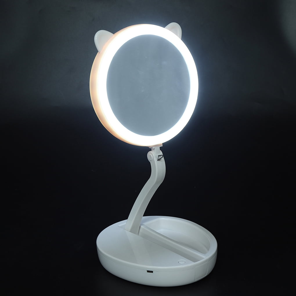 Knifun Vanity LED Mirror Cosmetic Mirror with Lighting, Portable