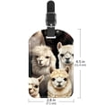 thumbnail image 6 of Square 2Pack PU Leather Alpaca Cruise Luggage Tag with Privacy Cover and Name ID Tag for Travel Handbags Backpacks Luggage Tags, 6 of 6