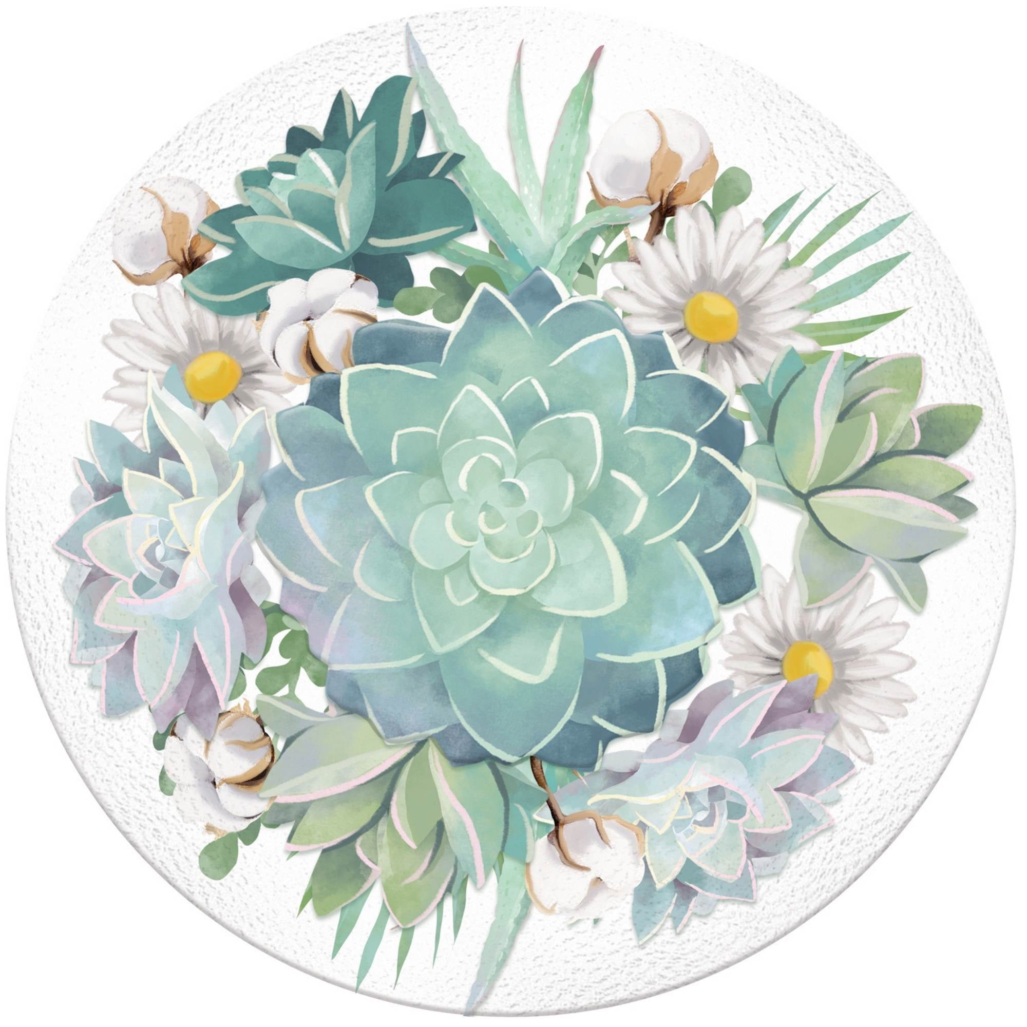 Home & Garden Harvest Succulents Bird Bath Glass Castus Metal Stand 2Gb1210