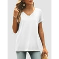 thumbnail image 5 of Womens Summer Sleeve V Neck Casual Tops Tshirts, 5 of 6