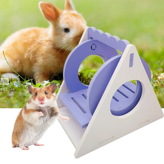 Walbest Hamster House Small Pet Habitat Hide Place,Swing,Seesaw Suitable for Gerbils,Purple Mouse Chewing Sport Training Toys,Hamster Cage Accessories