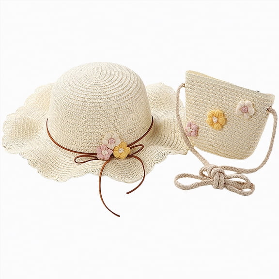 Ccpelsie Sun Hat Toddler Bucket Hats Kids Summer Sun Protection Beach Hat for Boys Girls(Light Yellow,One Size)